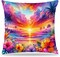 Tropical Sunset Beach Pillow Covers 18x18, Beachy Room Decor Aesthetic, Coastal Outdoor Pillow Covers, Floral Pillow Covers, Coastal Room Decor